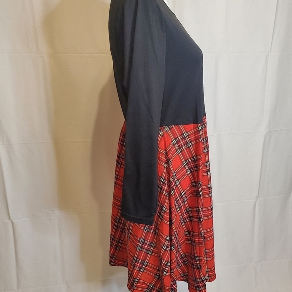 SHEIN Women's Tartan Plaid Panal Dress NWT - Picture 6 of 12